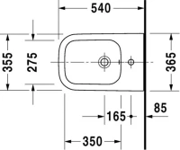 Биде подвесное Duravit Happy D.2 2258150000 Биде подвесное Duravit Happy D.2 2258150000