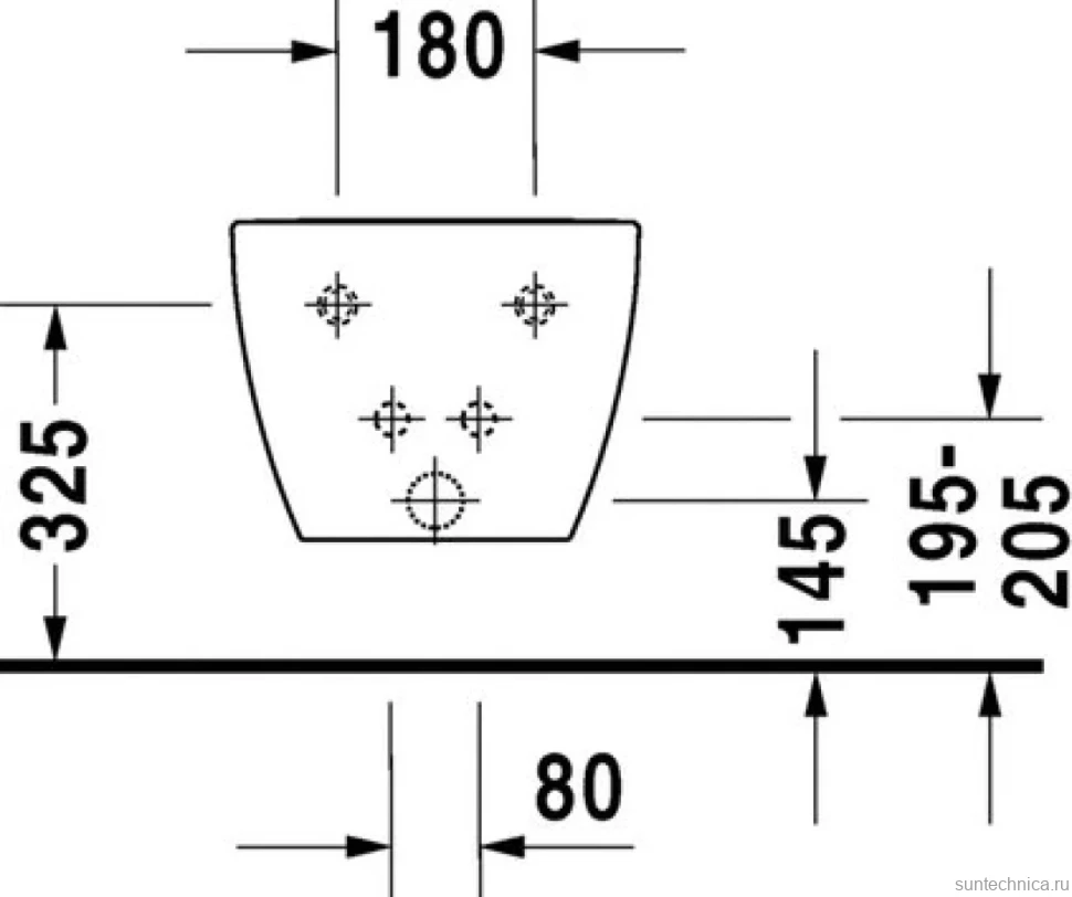 Биде подвесное Duravit Happy D.2 2258150000