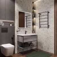 Полотенцесушитель электрический EWRIKA Сафо П 80х50, черный