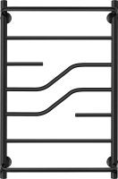 Полотенцесушитель электрический Secado Риволи СП 80x50 см, подключение слева, матовый черный, лесенка