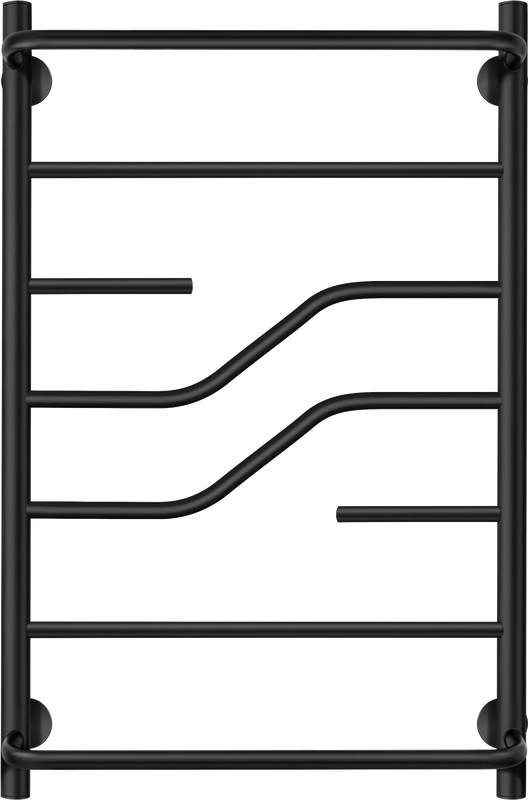 Полотенцесушитель электрический Secado Риволи СП 80x50 см, подключение слева, матовый черный, лесенка