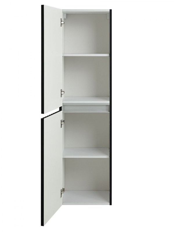 Шкаф-пенал для ванной Art&Max Elegant 150 матовый черный