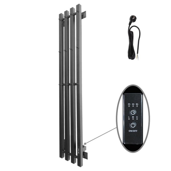 Полотенцесушитель электрический Altasan АргоЛюксПроф 120х21 черный муар