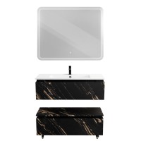 Мебель для ванной комнаты Cezares Slider 100 подвесная, 2 ящика, черный фьюжн