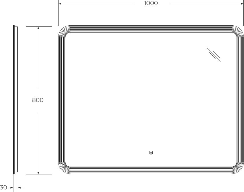 Мебель для ванной комнаты Cezares Slider 100 подвесная, 2 ящика, черный фьюжн