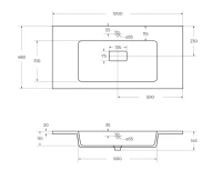 Мебель для ванной комнаты Cezares Slider 100 подвесная, 2 ящика, черный фьюжн