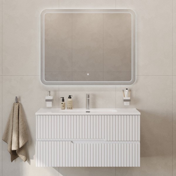 Мебель для ванной комнаты Cezares Duet 100 bianco lucido, раковина Cezares CZR-8095-100