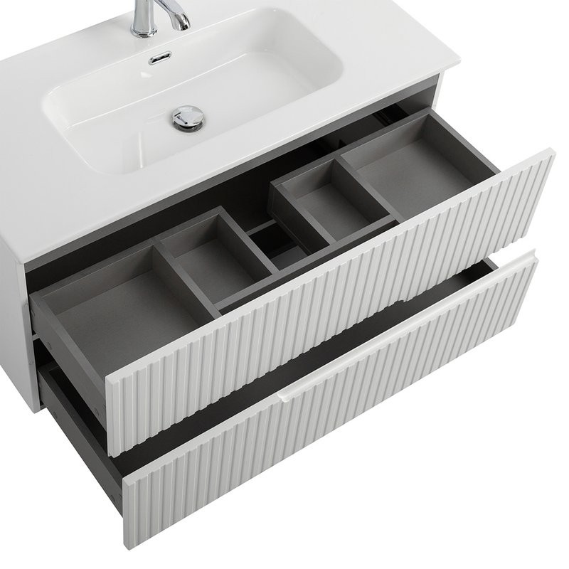 Мебель для ванной комнаты Cezares Duet 100 bianco lucido, раковина Cezares CZR-8095-100