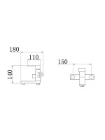 Смеситель для ванны с душем РМС SL144 SL144-009E хром