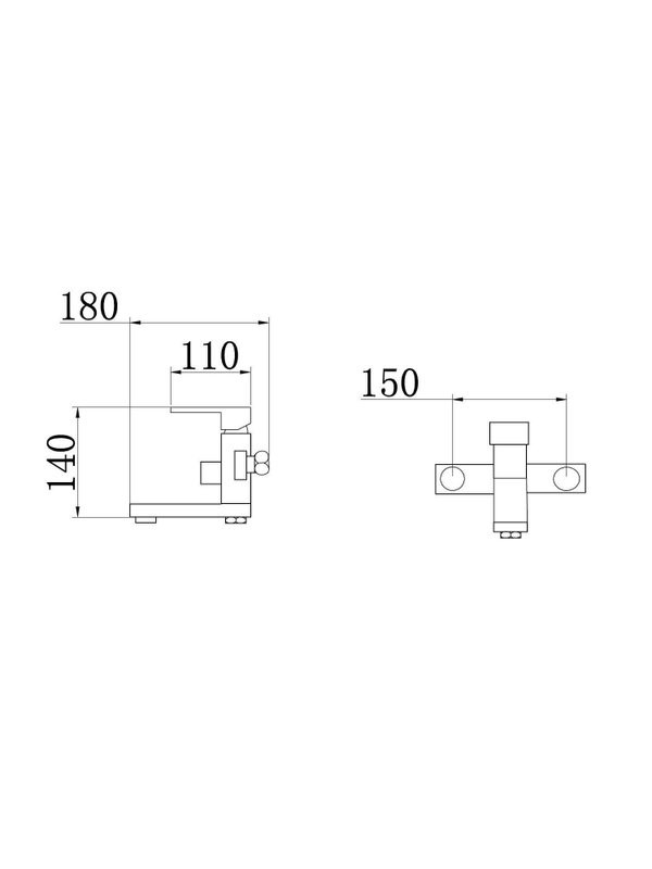 Смеситель для ванны с душем РМС SL144 SL144-009E хром