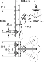 Душевая стойка Grohe Tempesta New 27922000 Душевая стойка Grohe Tempesta New 27922000