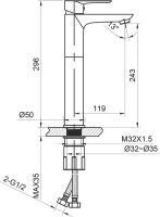 Смеситель для раковины AltroBagno Diretto 010209 Bi белый