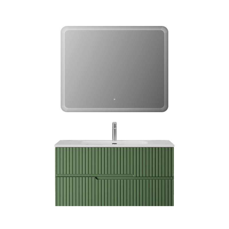 Мебель для ванной комнаты Cezares Duet 100 фисташковый софт, раковина Cezares CZR-8095-100