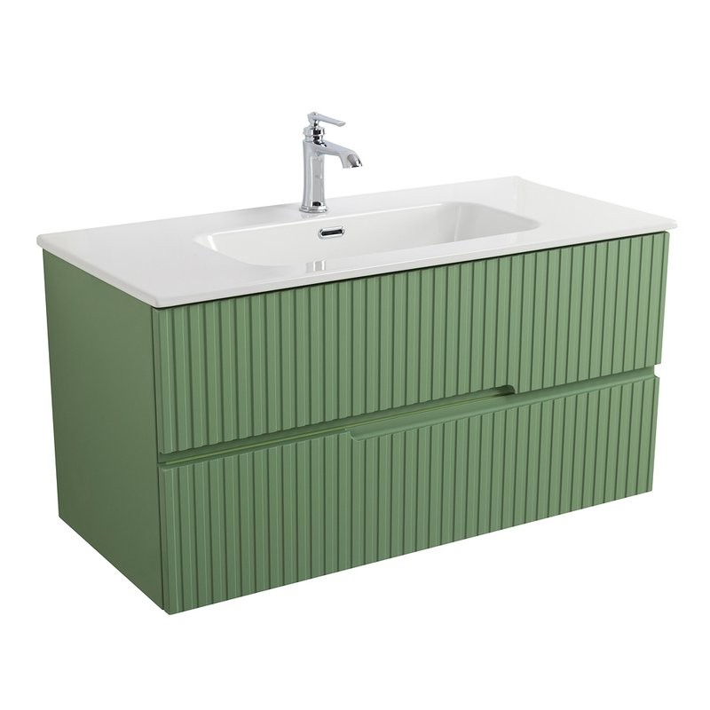 Мебель для ванной комнаты Cezares Duet 100 фисташковый софт, раковина Cezares CZR-8095-100