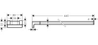 Полотенцедержатель Hansgrohe AddStoris 41770140 шлифованная бронза