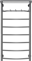 Полотенцесушитель водяной Secado Милан 1 КСП 100x55 см, графит, лесенка, с полкой