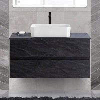 Тумба с раковиной Cezares Molveno 46 100 antracite, со столешницей