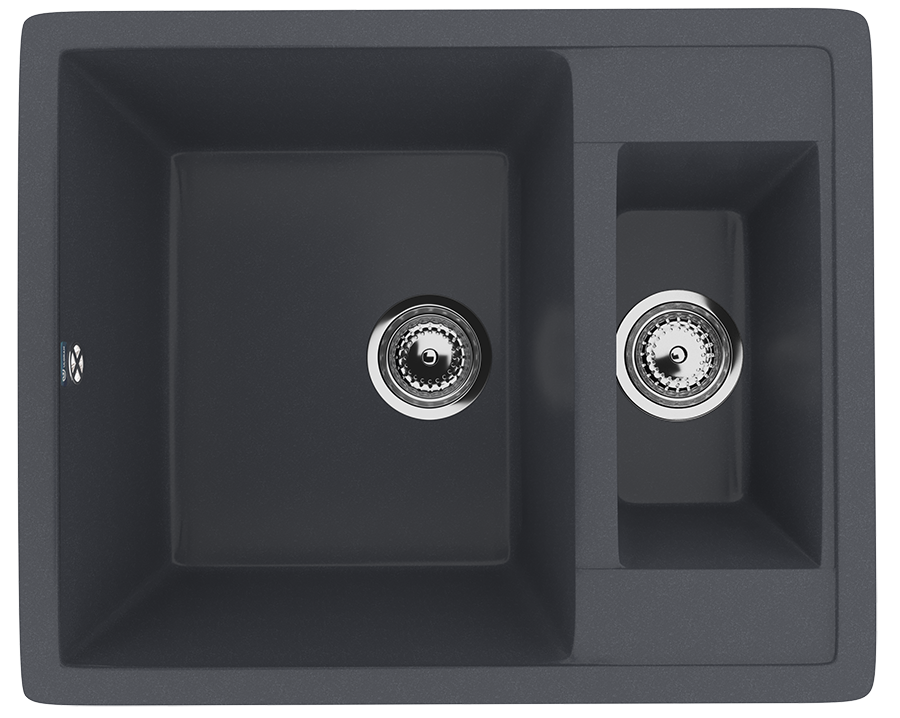 Мойка кухонная Ulgran U-106 343 антрацит + дозатор U-02 антрацит