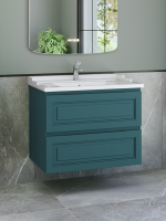 Тумба с раковиной Caprigo Wales 80 изумрудно-бирюзовая