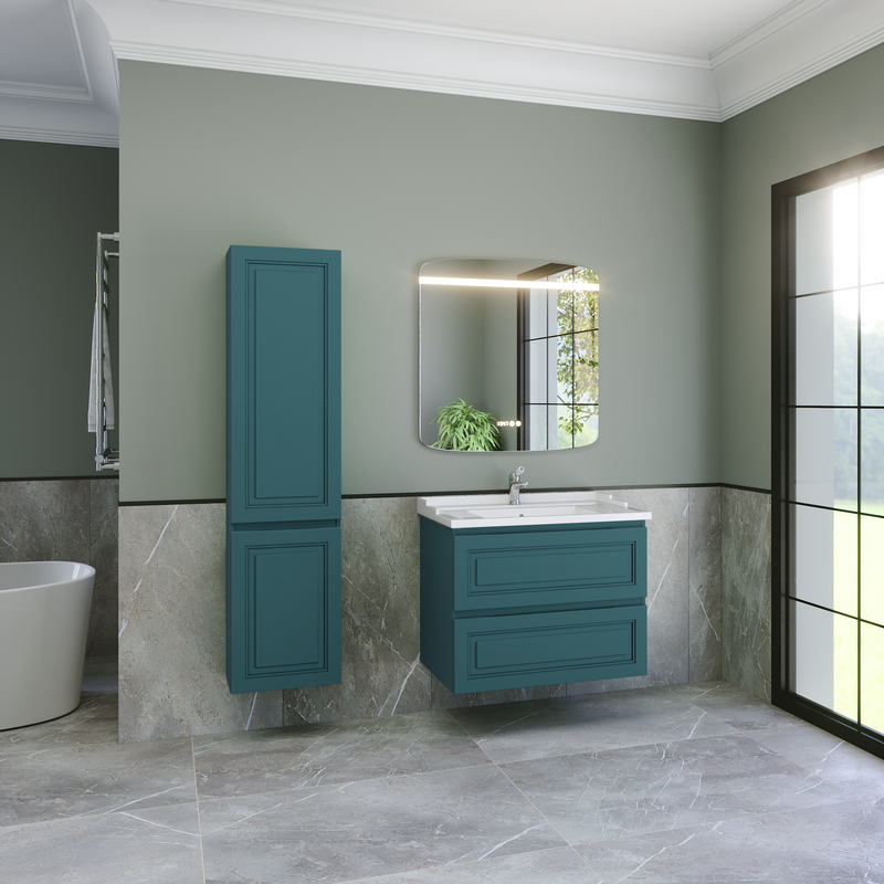 Тумба с раковиной Caprigo Wales 80 изумрудно-бирюзовая