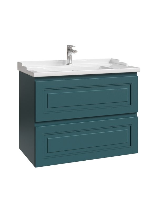 Тумба с раковиной Caprigo Wales 80 изумрудно-бирюзовая