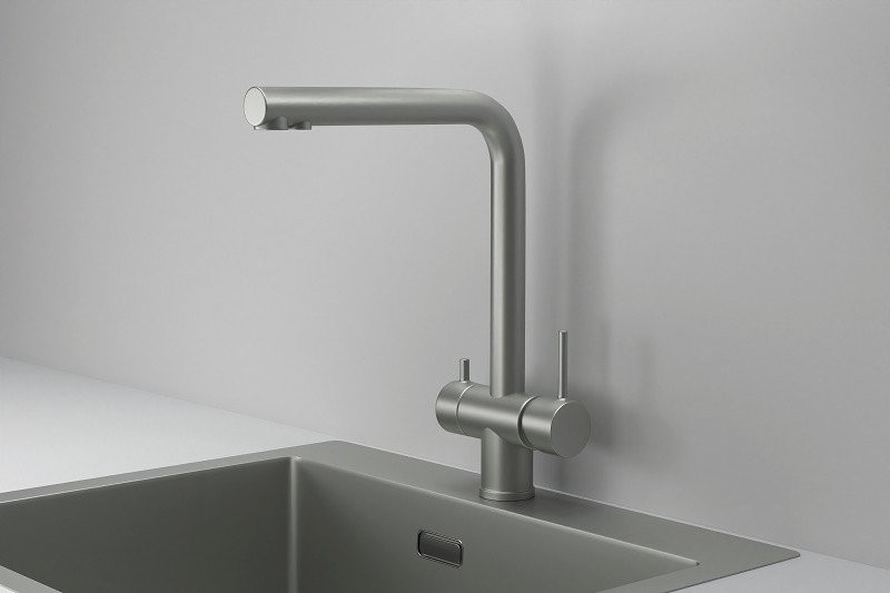 Смеситель для кухни Granula Kitchen Space 7011 матовая сталь