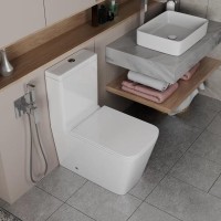 Унитаз-компакт напольный D&K Berlin безободковый, с микролифтом