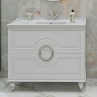 Тумба с раковиной Caprigo Valletta 100 белая Тумба с раковиной Caprigo Valletta 100 белая