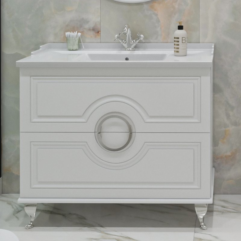 Тумба с раковиной Caprigo Valletta 100 белая