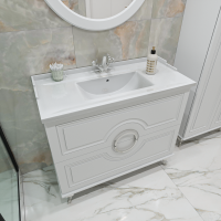 Тумба с раковиной Caprigo Valletta 100 белая Тумба с раковиной Caprigo Valletta 100 белая