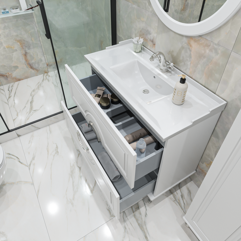 Тумба с раковиной Caprigo Valletta 100 белая