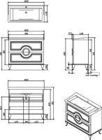 Тумба с раковиной Caprigo Valletta 100 белая Тумба с раковиной Caprigo Valletta 100 белая