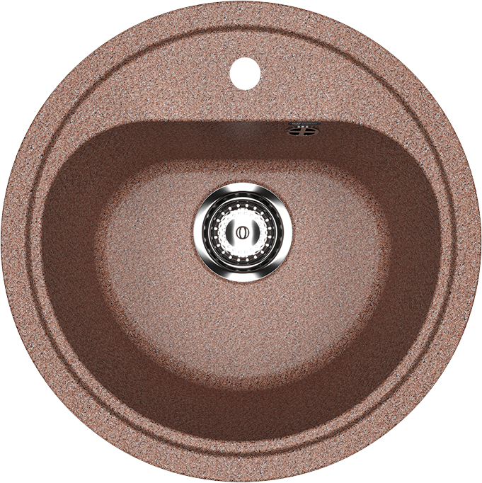 Мойка кухонная Ulgran U-700 307 терракот + дозатор U-02 терракот