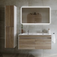 Мебель для ванной комнаты Sancos Smart 120 см двойная, дуб бардолино