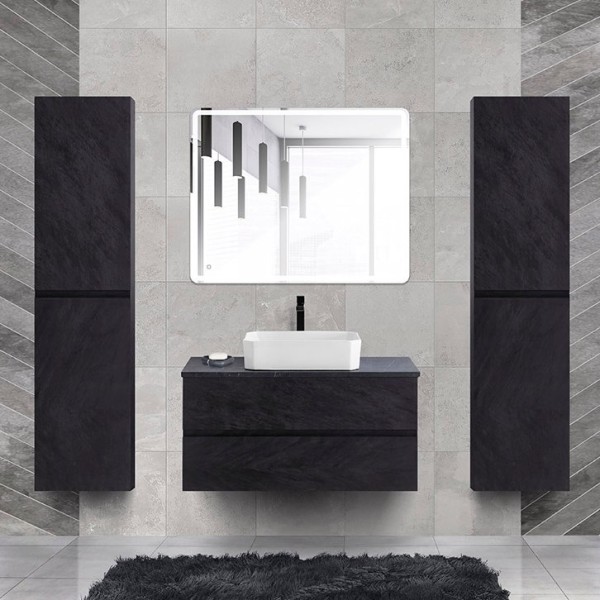 Мебель для ванной комнаты Cezares Molveno 46 100 nero, со столешницей