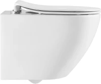 Унитаз подвесной AQUAme AQM2002PRO безободковый, с микролифтом, белый