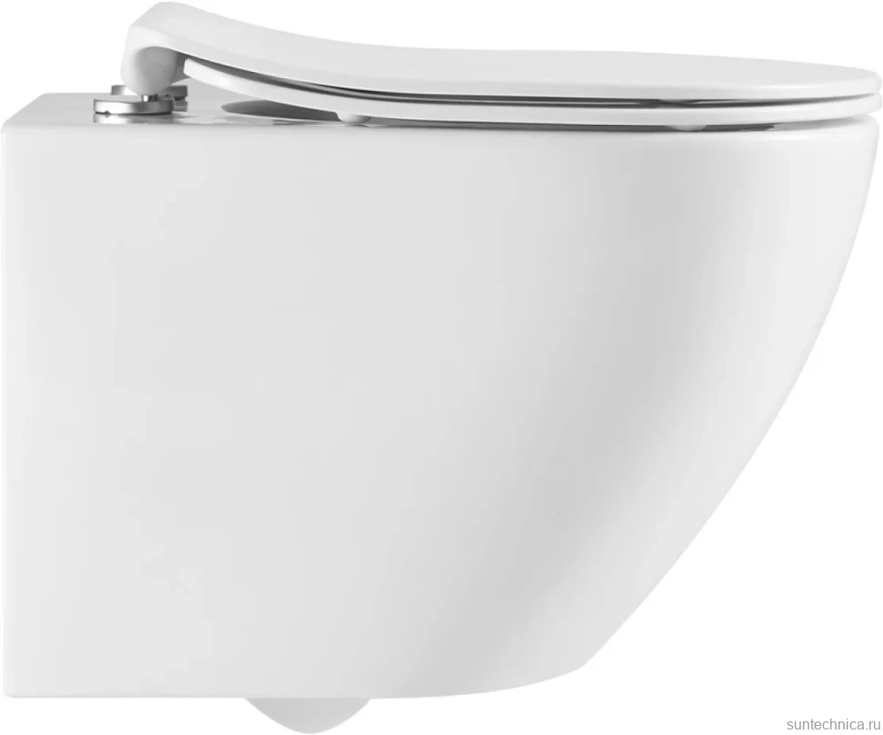 Унитаз подвесной AQUAme AQM2002PRO безободковый, с микролифтом, белый