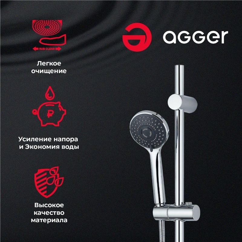 Душевая лейка Agger Wave Wave A03