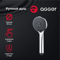 Душевая лейка Agger Wave Wave A03