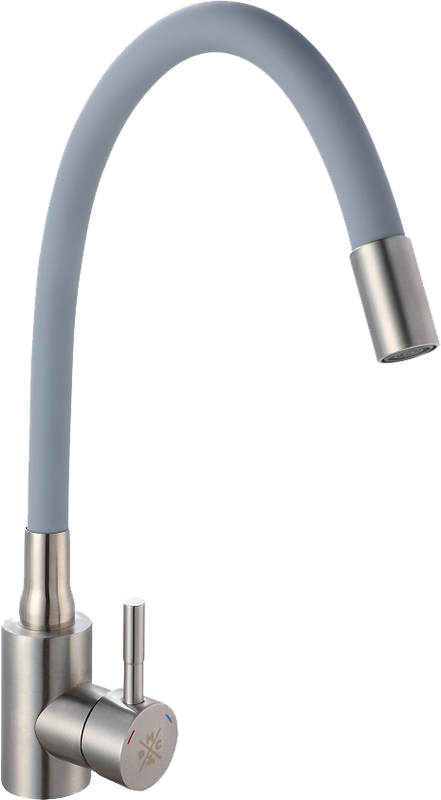 Комплект Мойка GranFest Quarz Z 51 серая + Смеситель РМС Sus124gy SUS124GY-016F серый, сталь