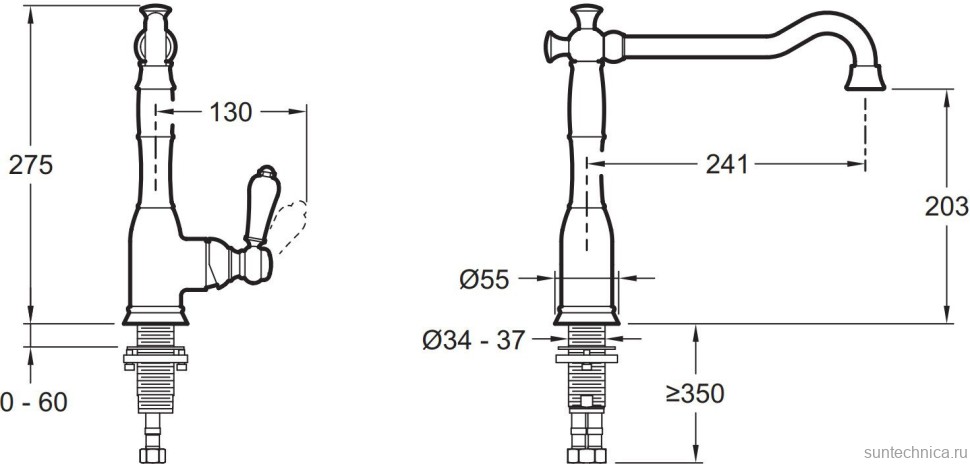 Смеситель для кухни Jacob Delafon Louise E24367-CP