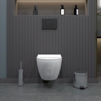 Унитаз подвесной Teymi Lina Pro T40106 с микрофлитом, безободковый, белый