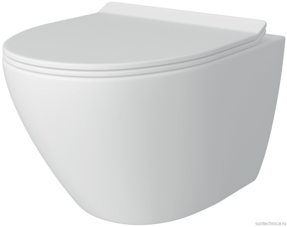 Унитаз подвесной Teymi Lina Pro T40106 с микрофлитом, безободковый, белый