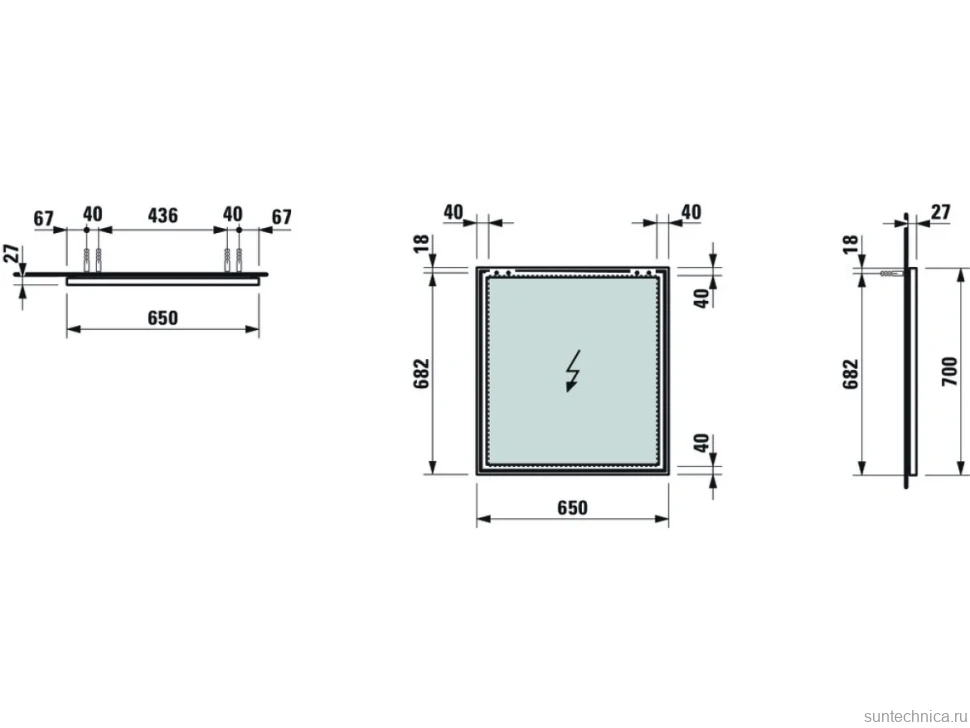 Зеркало Laufen Frame 25 4.4740.3.900.144.1 65х70
