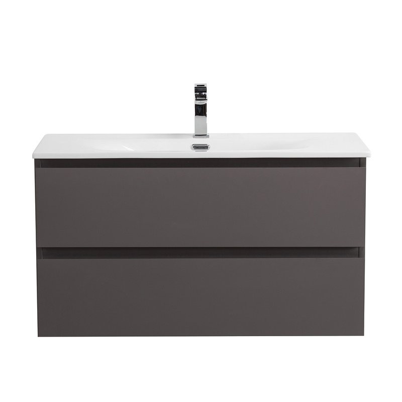 Тумба с раковиной BelBagno Kraft 80 подвесная, матовая темно-серая, раковина bb-8099-80