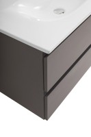 Тумба с раковиной BelBagno Kraft 80 подвесная, матовая темно-серая, раковина bb-8099-80