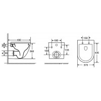 Унитаз подвесной Azario Gloria AZ-2003MB безободковый чёрный матовый