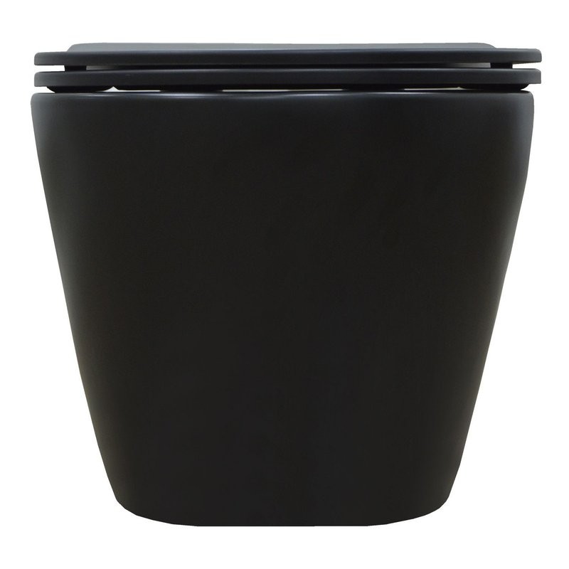 Унитаз подвесной Azario Gloria AZ-2003MB безободковый чёрный матовый