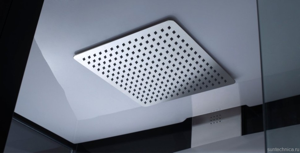Душевая кабина Orans SR-89101LS черная, с хамамом и сиденьем