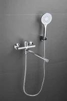 Смеситель с длинным изливом для ванны BELZ B22612 хром